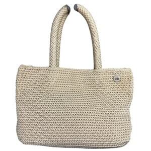 The Sak Women's Woven Handbag Mini Bag Ecru White Versatile Summer Satin Lined